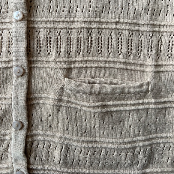 La Madona Women’s Camel Knit Button Up Cardigan - Picture 6 of 7